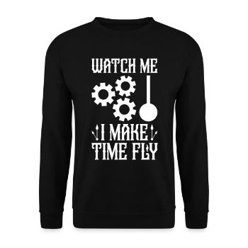 Watchmaker Watchmaking Horologist Horologies - Unisex Sweatshirt - black - Front - Alina (178cm) & Michal (187cm)