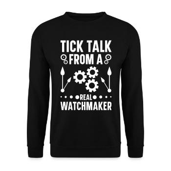 Watchmaker Watchmaking Horologist Horologies - Unisex Sweatshirt - black - Front - Alina (178cm) & Michal (187cm)