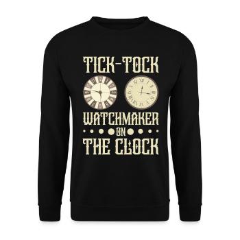 Watchmaker Watchmaking Horologist Horologies - Unisex Sweatshirt - black - Front - Alina (178cm) & Michal (187cm)