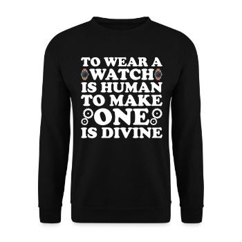 Watchmaker Watchmaking Horologist Horologies - Unisex Sweatshirt - black - Front - Alina (178cm) & Michal (187cm)