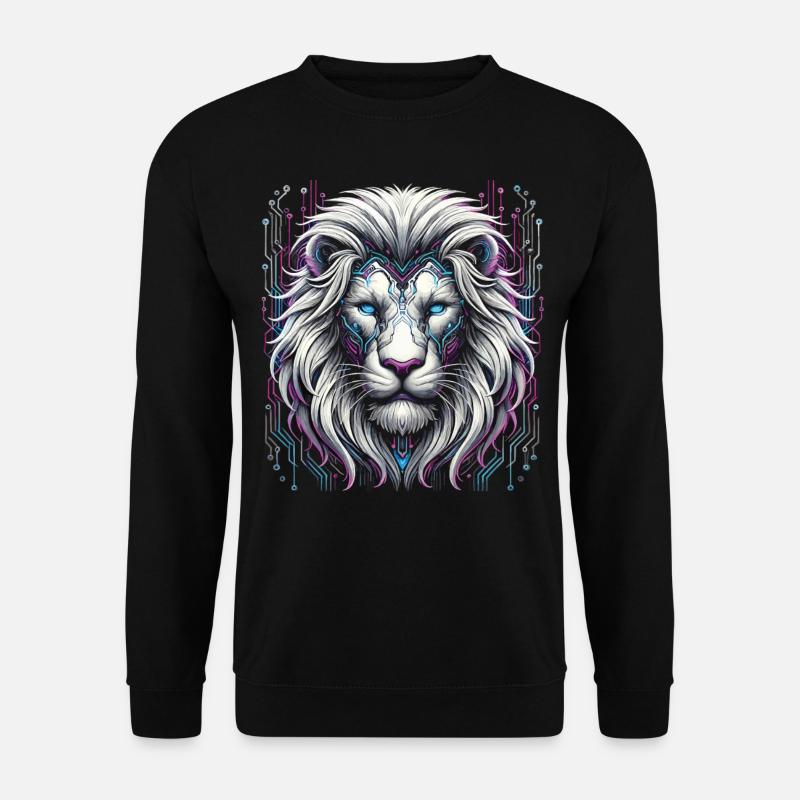 Cyberlöwe: Neonpride - Unisex Pullover - Schwarz