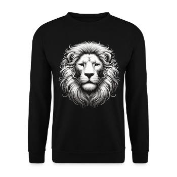 The White Lion – Royal Presence - Unisex Sweatshirt - black - Front - Alina (178cm) & Michal (187cm)