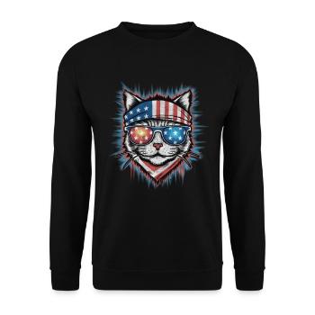 Chat américain - Sweat-shirt Unisexe - noir - Devant - Alina (178cm) & Michal (187cm)