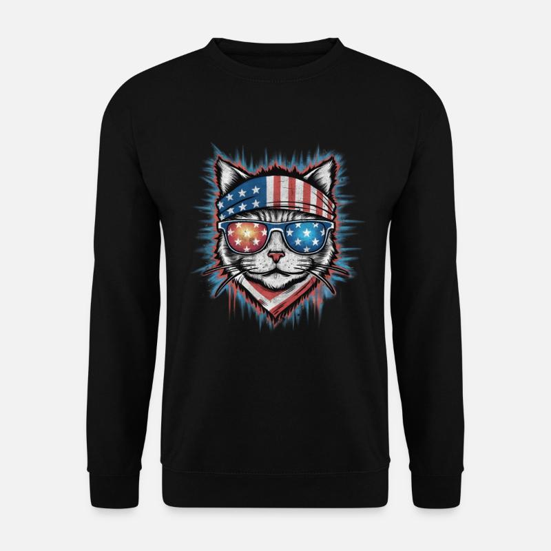 American Cat - Unisex Sweatshirt - black