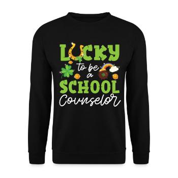 Conseillère scolaire Fête de la Saint-Patrick - Sweat-shirt Unisexe - noir - Devant - Alina (178cm) & Michal (187cm)