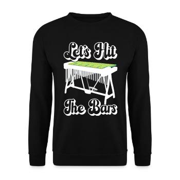 Vibraphon, vibraphoniste - Sweat-shirt Unisexe - noir - Devant - Alina (178cm) & Michal (187cm)