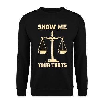 Lawyer Lawyer Court Public Prosecutor - Unisex Sweatshirt - black - Front - Alina (178cm) & Michal (187cm)