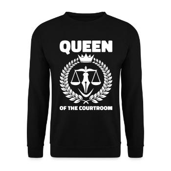 Lawyer Lawyer Court Public Prosecutor - Unisex Sweatshirt - black - Front - Alina (178cm) & Michal (187cm)