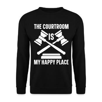 Lawyer Lawyer Court Public Prosecutor - Unisex Sweatshirt - black - Front - Alina (178cm) & Michal (187cm)