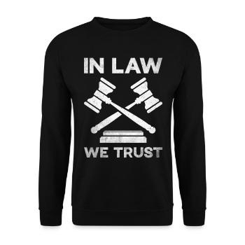 Lawyer Lawyer Court Public Prosecutor - Unisex Sweatshirt - black - Front - Alina (178cm) & Michal (187cm)