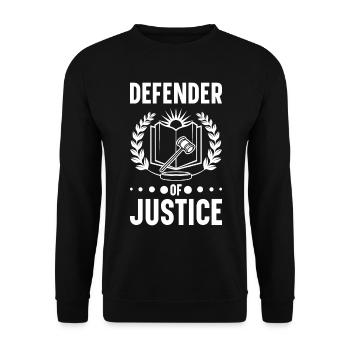 Lawyer Lawyer Court Public Prosecutor - Unisex Sweatshirt - black - Front - Alina (178cm) & Michal (187cm)