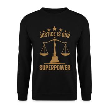 Lawyer Lawyer Court Public Prosecutor - Unisex Sweatshirt - black - Front - Alina (178cm) & Michal (187cm)