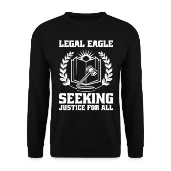 Lawyer Lawyer Court Public Prosecutor - Unisex Sweatshirt - black - Front - Alina (178cm) & Michal (187cm)