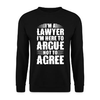 Lawyer Lawyer Court Public Prosecutor - Unisex Sweatshirt - black - Front - Alina (178cm) & Michal (187cm)