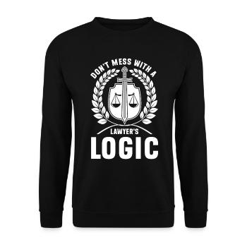 Lawyer Lawyer Court Public Prosecutor - Unisex Sweatshirt - black - Front - Alina (178cm) & Michal (187cm)