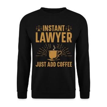 Lawyer Lawyer Court Public Prosecutor - Unisex Sweatshirt - black - Front - Alina (178cm) & Michal (187cm)