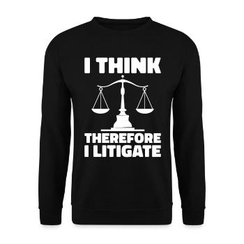 Lawyer Lawyer Court Public Prosecutor - Unisex Sweatshirt - black - Front - Alina (178cm) & Michal (187cm)