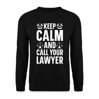 Lawyer Lawyer Court Public Prosecutor - Unisex Sweatshirt - black - Front - Alina (178cm) & Michal (187cm)