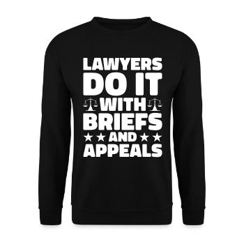 Lawyer Lawyer Court Public Prosecutor - Unisex Sweatshirt - black - Front - Alina (178cm) & Michal (187cm)