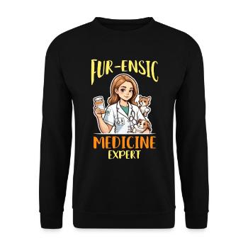 Veterinary Medicine Fur-ensic Medicine Vet Clinic - Unisex Pullover - Schwarz - Vorne - Alina (178cm) & Michal (187cm)