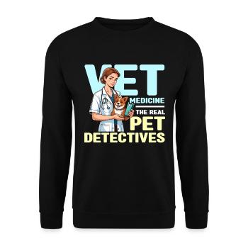 Vet Medicine The Real Pet Detectives Animal Lover - Unisex Sweatshirt - black - Front - Alina (178cm) & Michal (187cm)