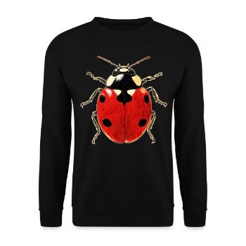 Ladybug Ladybug Insects Colorful Cute Ladybugs - Unisex Sweatshirt - black - Front - Alina (178cm) & Michal (187cm)