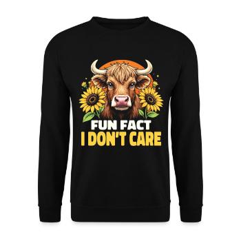 Schottisches Hochlandrind Highland Cow Hochlandkuh - Unisex Pullover - Schwarz - Vorne - Alina (178cm) & Michal (187cm)