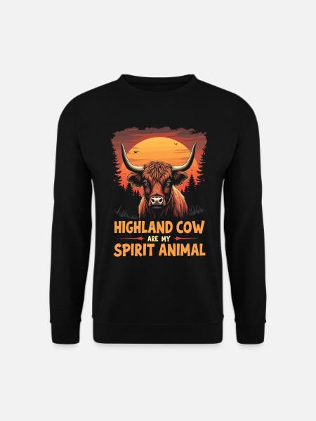 Scottish Highland Cattle Highland Cow Highland Cow - Unisex Sweatshirt - black