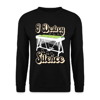 Vibraphon, vibraphoniste - Sweat-shirt Unisexe - noir - Devant - Alina (178cm) & Michal (187cm)