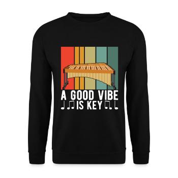 Vibraphon, vibraphoniste - Sweat-shirt Unisexe - noir - Devant - Alina (178cm) & Michal (187cm)