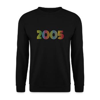 2005 Geburtstag Funky Year - Unisex Pullover - Schwarz - Vorne - Alina (178cm) & Michal (187cm)