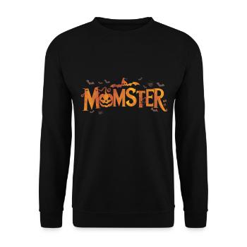 Halloween Costume Zombie Pumpkin Blood Spirit Party - Unisex Sweatshirt - black - Front - Alina (178cm) & Michal (187cm)