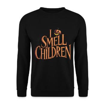 Halloween Costume Zombie Pumpkin Blood Spirit Party - Unisex Sweatshirt - black - Front - Alina (178cm) & Michal (187cm)