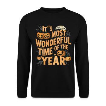 Halloween Costume Zombie Pumpkin Blood Spirit Party - Unisex Sweatshirt - black - Front - Alina (178cm) & Michal (187cm)