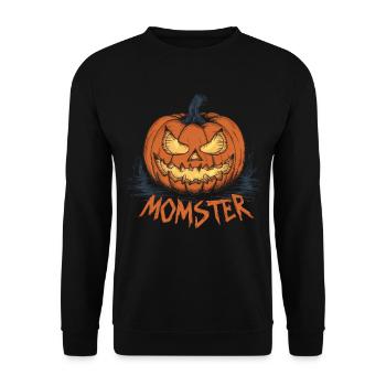 Halloween Costume Zombie Pumpkin Blood Spirit Party - Unisex Sweatshirt - black - Front - Alina (178cm) & Michal (187cm)