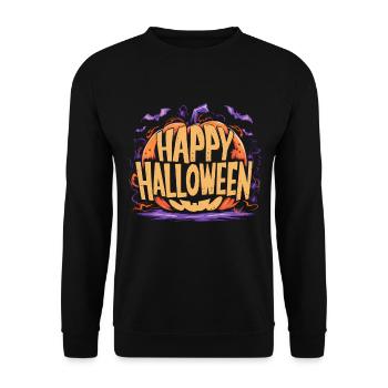 Halloween Costume Zombie Pumpkin Blood Spirit Party - Unisex Sweatshirt - black - Front - Alina (178cm) & Michal (187cm)