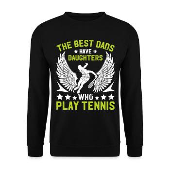 Tennis Daddy - Les meilleurs papas ont des filles qui pl - Sweat-shirt Unisexe - noir - Devant - Alina (178cm) & Michal (187cm)
