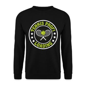 Tennis profi loading - Tennis Profi Joueur de tennis - Sweat-shirt Unisexe - noir - Devant - Alina (178cm) & Michal (187cm)