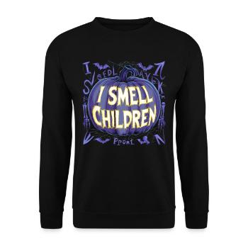 Halloween Costume Zombie Pumpkin Blood Spirit Party - Unisex Sweatshirt - black - Front - Alina (178cm) & Michal (187cm)