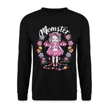 Halloween Costume Zombie Pumpkin Blood Spirit Party - Unisex Sweatshirt - black - Front - Alina (178cm) & Michal (187cm)
