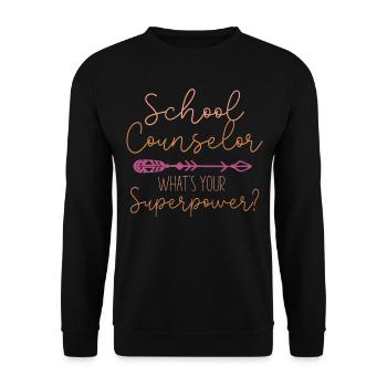 School Counselor I'm A School - Unisex Pullover - Schwarz - Vorne - Alina (178cm) & Michal (187cm)