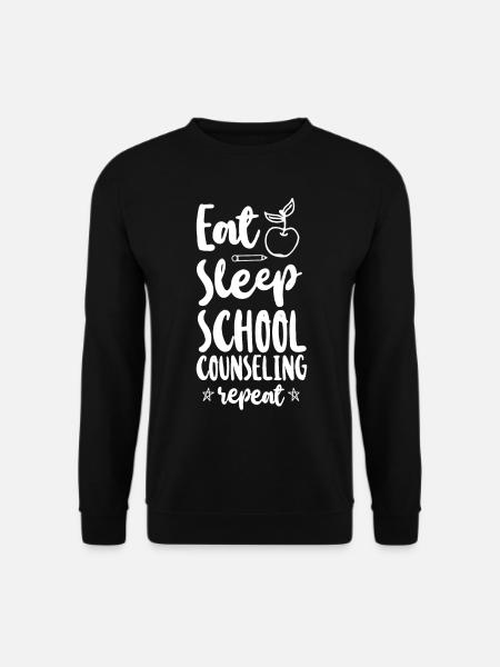 School Counselor Eat Sleep School - Unisex Pullover - Schwarz