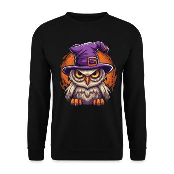 Costume de sorcière d’Halloween Balai de sorcière - Sweat-shirt Unisexe - noir - Devant - Alina (178cm) & Michal (187cm)