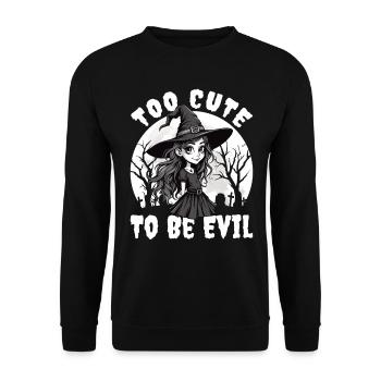 Costume de sorcière d’Halloween Balai de sorcière - Sweat-shirt Unisexe - noir - Devant - Alina (178cm) & Michal (187cm)