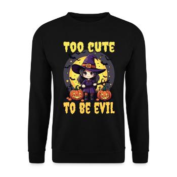Costume de sorcière d’Halloween Balai de sorcière - Sweat-shirt Unisexe - noir - Devant - Alina (178cm) & Michal (187cm)