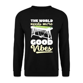 Vibraphon, vibraphoniste - Sweat-shirt Unisexe - noir - Devant - Alina (178cm) & Michal (187cm)
