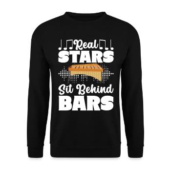 Vibraphon, vibraphoniste - Sweat-shirt Unisexe - noir - Devant - Alina (178cm) & Michal (187cm)