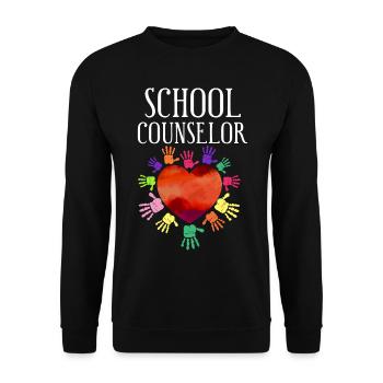 Conseiller scolaire Cœur - Sweat-shirt Unisexe - noir - Devant - Alina (178cm) & Michal (187cm)