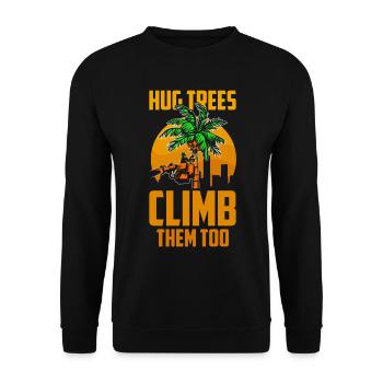 Arborist Arborist Tree Climber Tree Climbing - Unisex Sweatshirt - black - Front - Alina (178cm) & Michal (187cm)