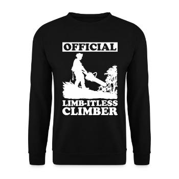 Arborist Arborist Tree Climber Tree Climbing - Unisex Sweatshirt - black - Front - Alina (178cm) & Michal (187cm)